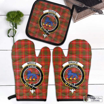 Bruce Modern Tartan Combo Oven Mitt & Pot-Holder with Family Crest