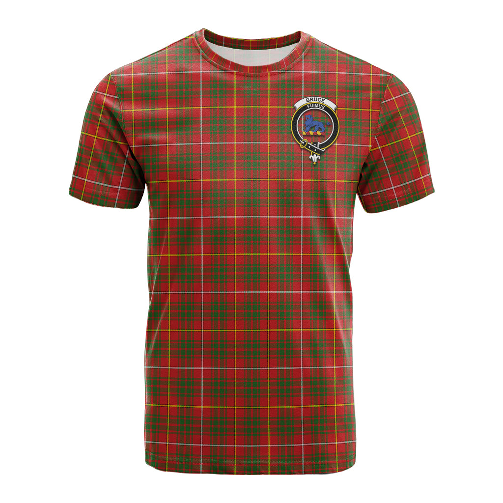 Bruce Modern Tartan T-Shirt with Family Crest - Tartan Vibes Clothing