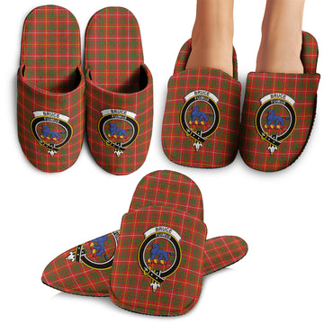 Bruce Modern Tartan Home Slippers with Family Crest