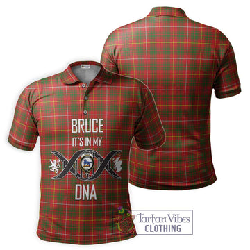 Bruce Modern Tartan Polo Shirt with Family Crest DNA In Me Style