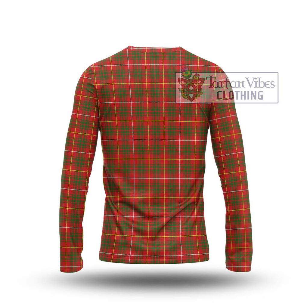 Bruce Modern Tartan Long Sleeve T-Shirt with Family Crest DNA In Me Style - Tartanvibesclothing Shop