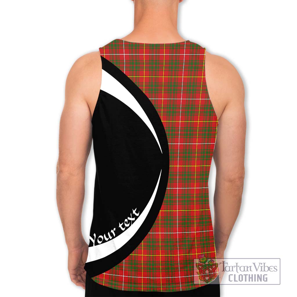 Bruce Modern Tartan Men's Tank Top with Family Crest Circle Style - Tartan Vibes Clothing