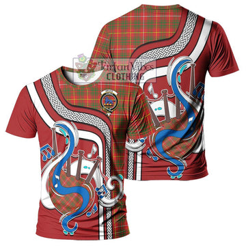 Bruce Modern Tartan T-Shirt with Epic Bagpipe Style