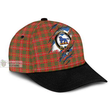 Bruce Modern Tartan Classic Cap with Family Crest In Me Style