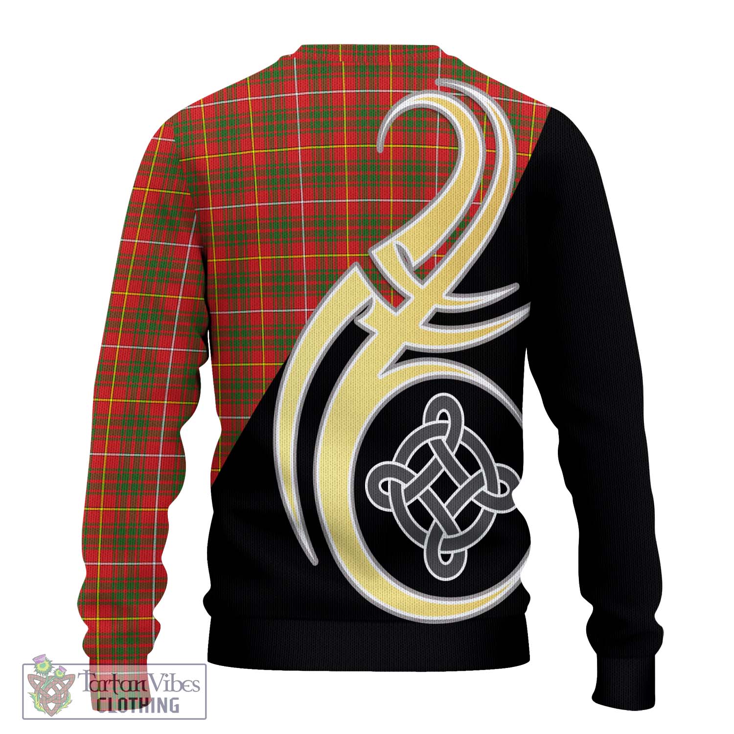 Bruce Modern Tartan Knitted Sweater with Family Crest and Celtic Symbol Style - Tartan Vibes Clothing