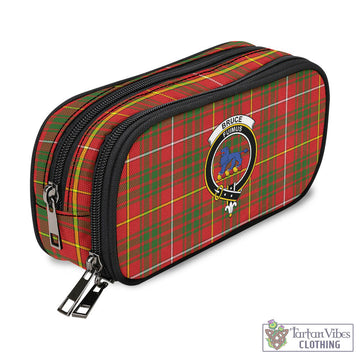 Bruce Modern Tartan Pen and Pencil Case with Family Crest