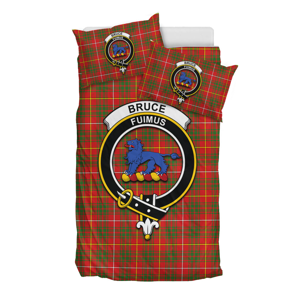 Bruce Modern Tartan Bedding Set with Family Crest - Tartan Vibes Clothing