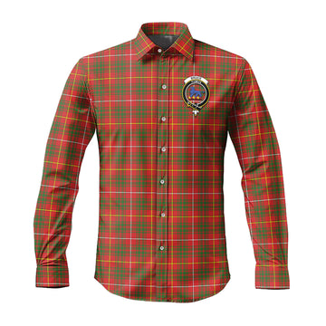 Bruce Modern Tartan Long Sleeve Button Up Shirt with Family Crest