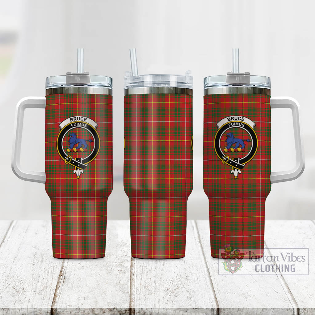 Tartan Vibes Clothing Bruce Modern Tartan and Family Crest Tumbler with Handle