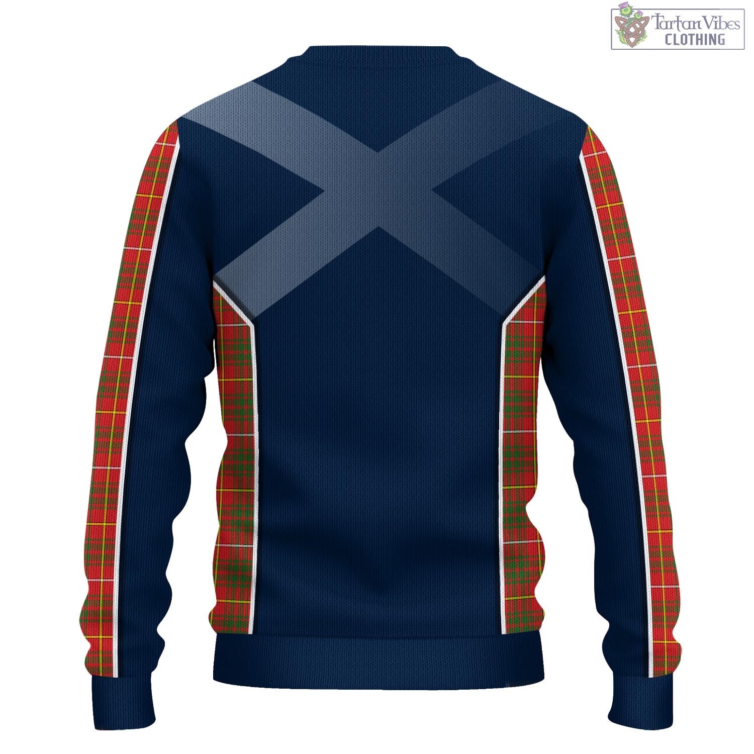 Tartan Vibes Clothing Bruce Modern Tartan Knitted Sweatshirt with Family Crest and Scottish Thistle Vibes Sport Style