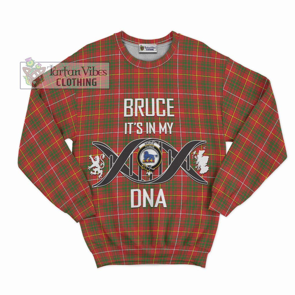 Bruce Modern Tartan Sweatshirt with Family Crest DNA In Me Style - Tartanvibesclothing Shop