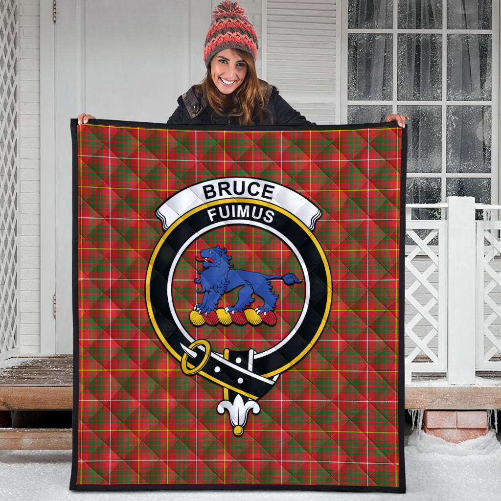 Bruce Modern Tartan Quilt with Family Crest - Tartanvibesclothing