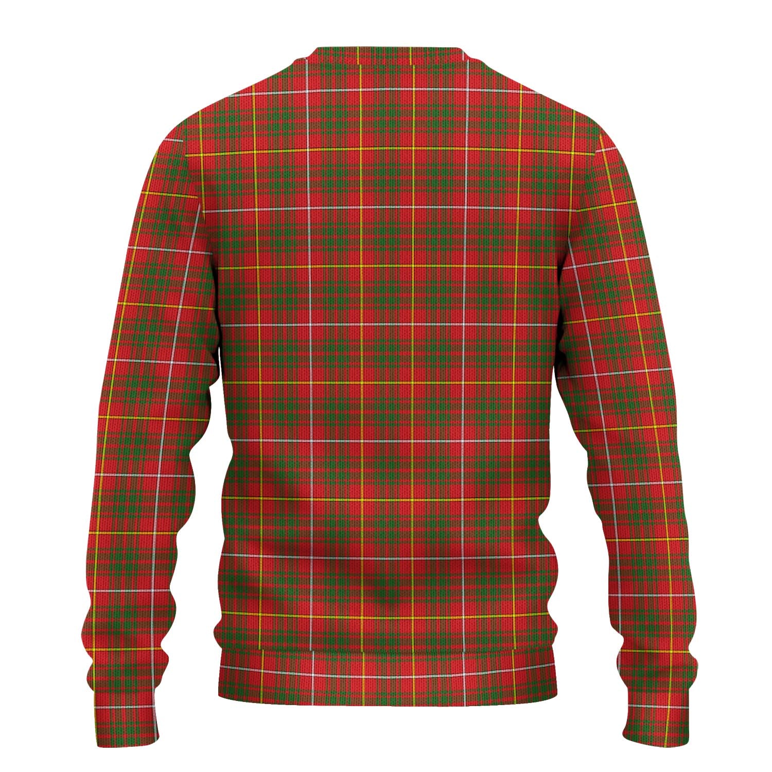 Bruce Modern Tartan Knitted Sweater with Family Crest - Tartanvibesclothing