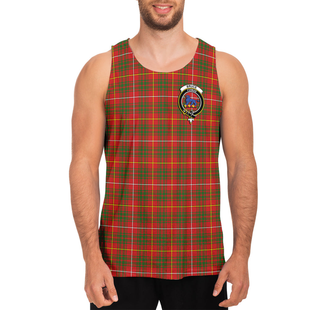 Bruce Modern Tartan Mens Tank Top with Family Crest - Tartanvibesclothing