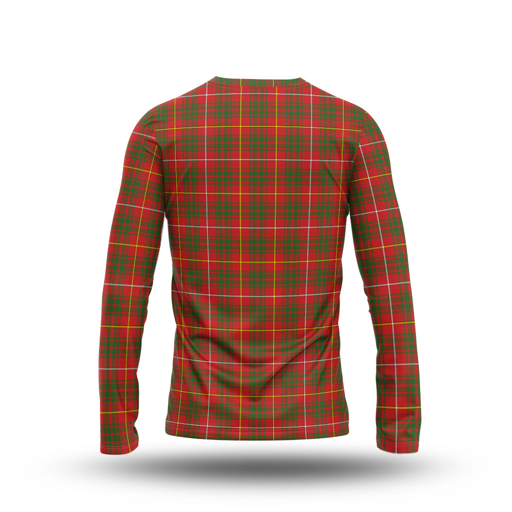 Bruce Modern Tartan Long Sleeve T-Shirt with Family Crest - Tartanvibesclothing