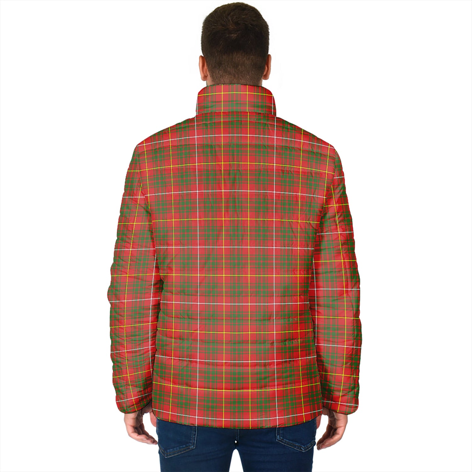 Bruce Modern Tartan Padded Jacket with Family Crest - Tartan Vibes Clothing