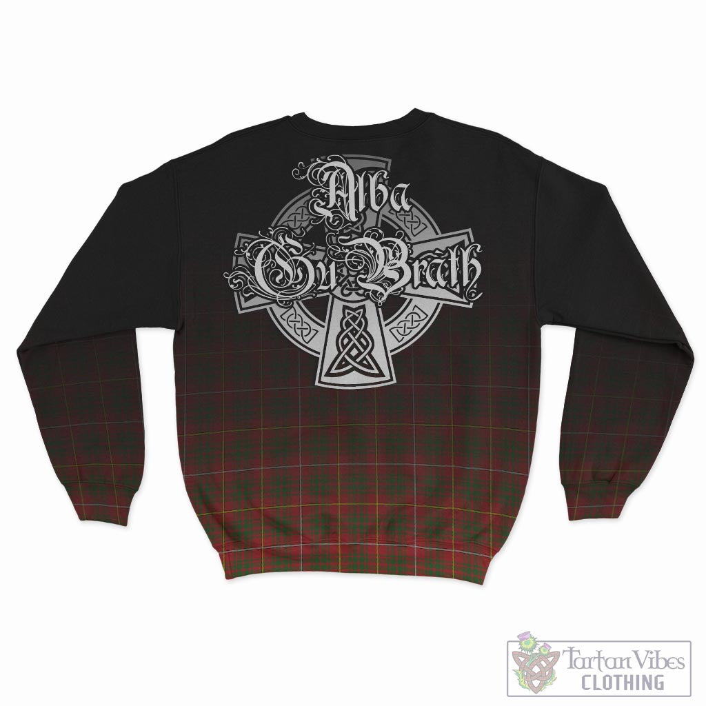 Tartan Vibes Clothing Bruce Modern Tartan Sweatshirt Featuring Alba Gu Brath Family Crest Celtic Inspired