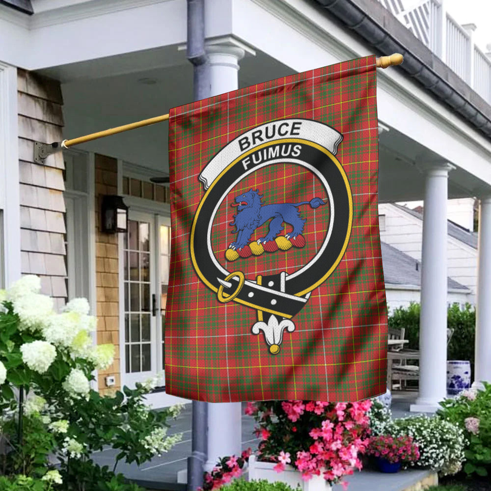 Bruce Modern Tartan Flag with Family Crest - Tartan Vibes Clothing