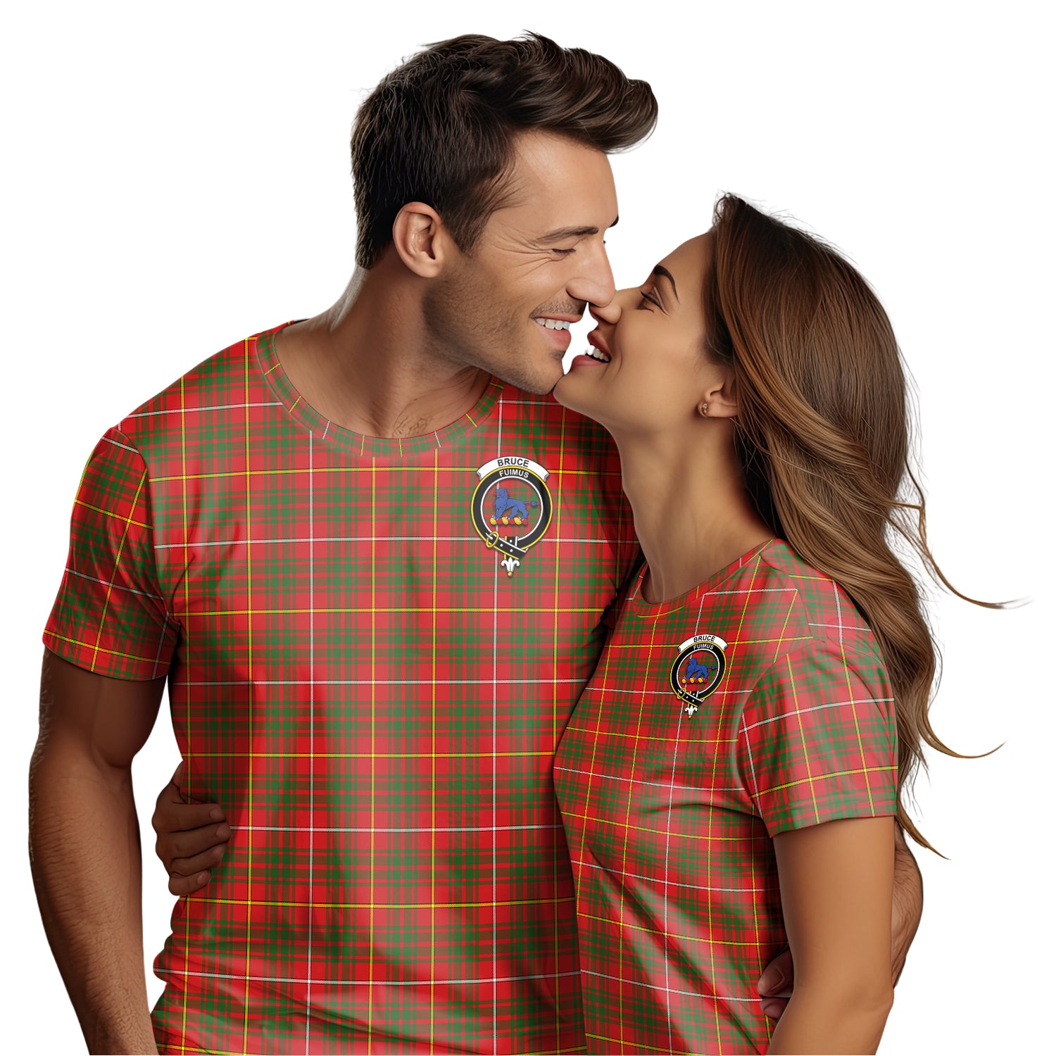 Bruce Modern Tartan T-Shirt with Family Crest - Tartan Vibes Clothing