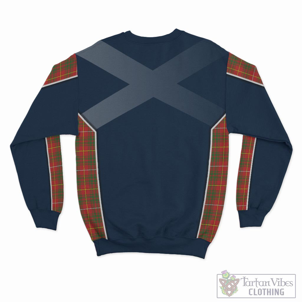 Tartan Vibes Clothing Bruce Modern Tartan Sweatshirt with Family Crest and Scottish Thistle Vibes Sport Style