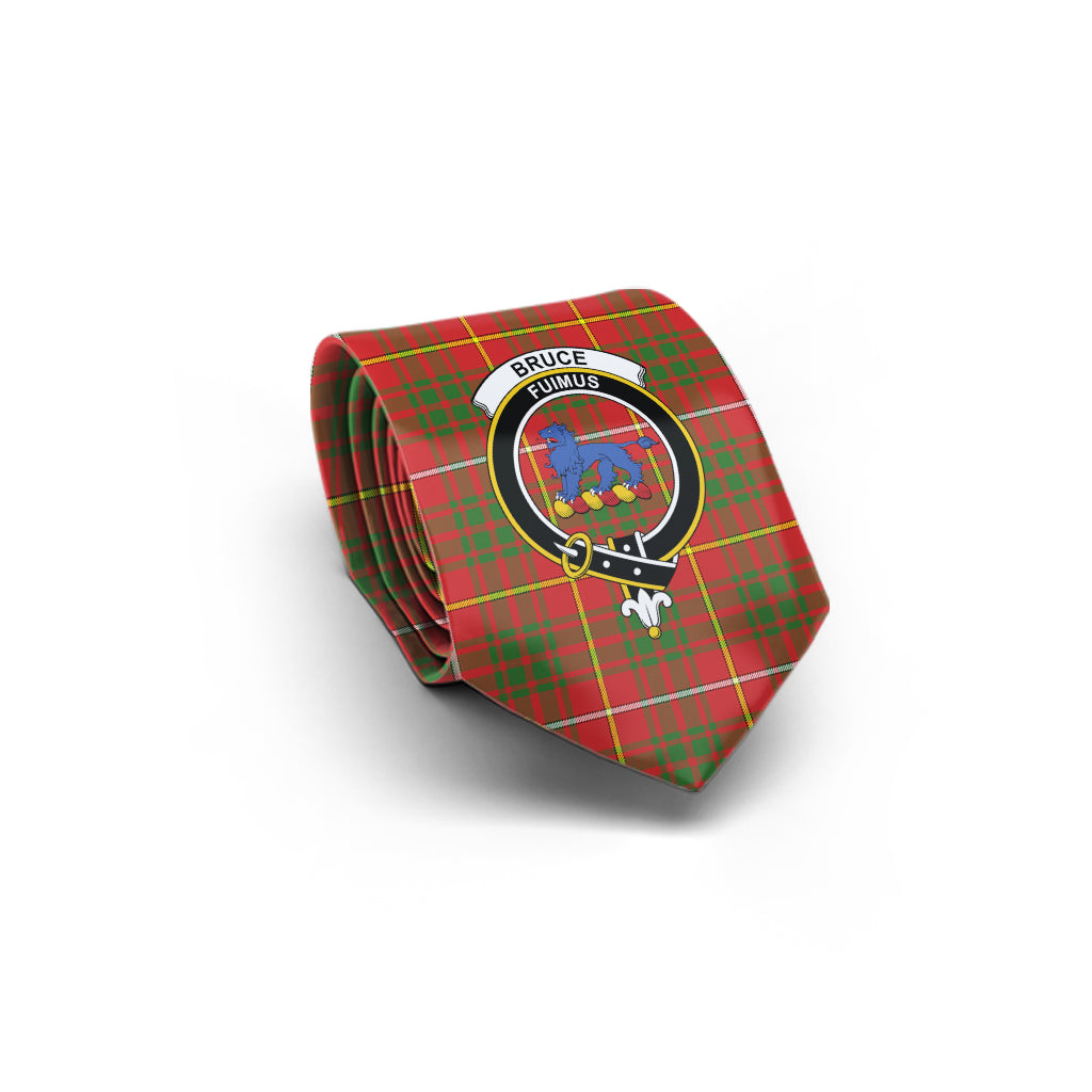 Bruce Modern Tartan Classic Necktie with Family Crest - Tartan Vibes Clothing