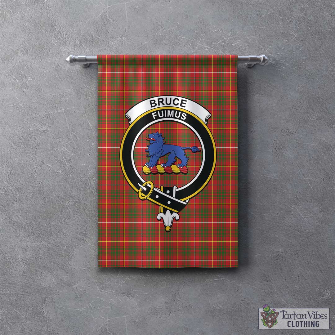 Tartan Vibes Clothing Bruce Modern Tartan Gonfalon, Tartan Banner with Family Crest