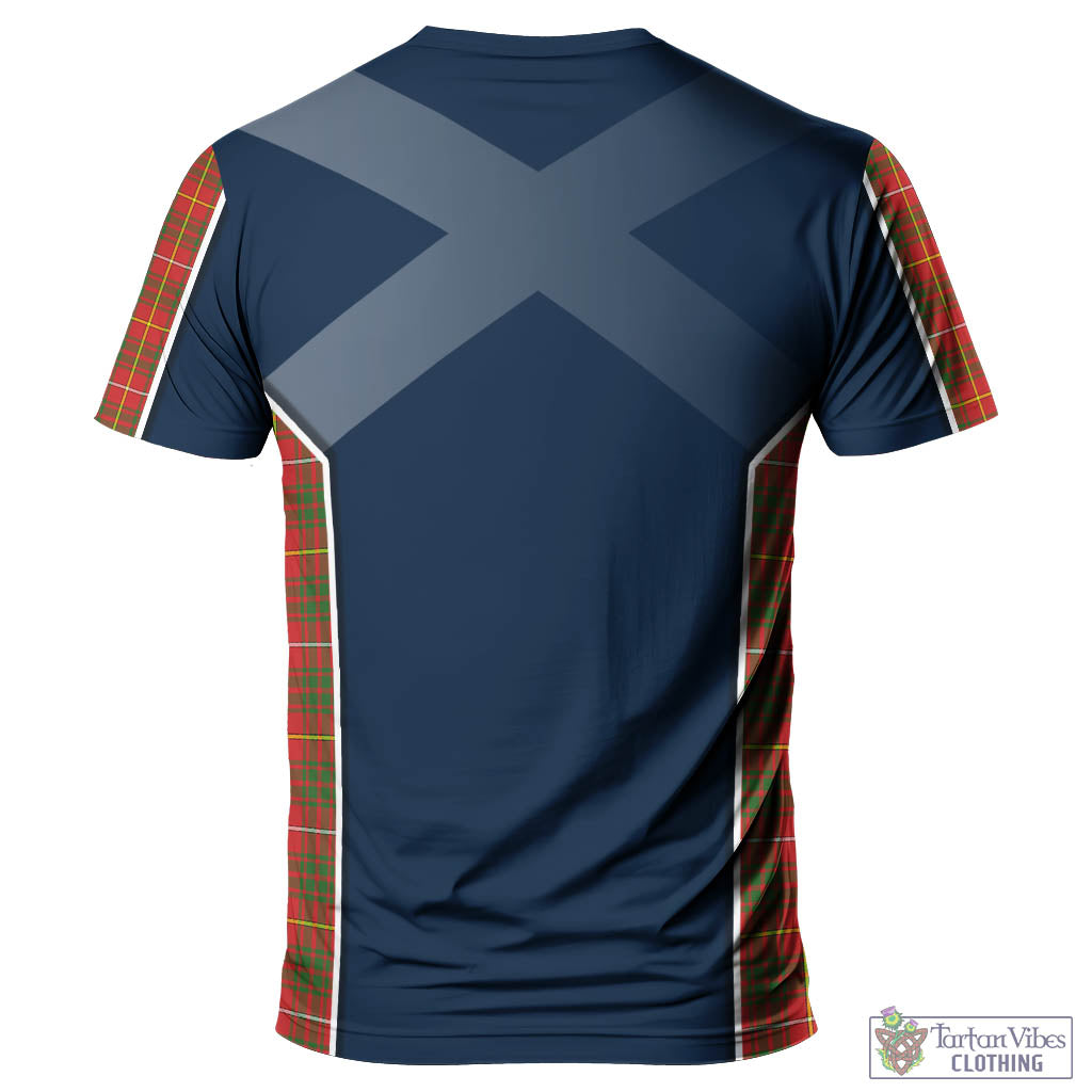 Tartan Vibes Clothing Bruce Modern Tartan T-Shirt with Family Crest and Lion Rampant Vibes Sport Style