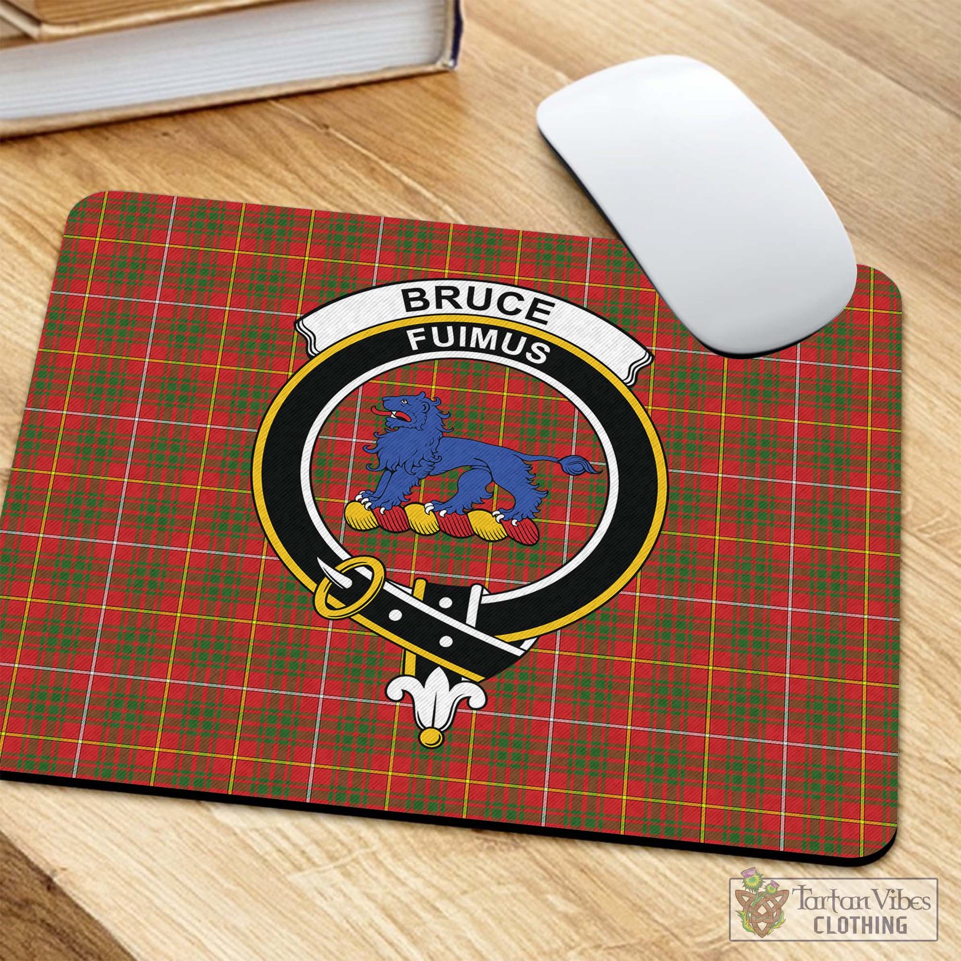 Tartan Vibes Clothing Bruce Modern Tartan Mouse Pad with Family Crest