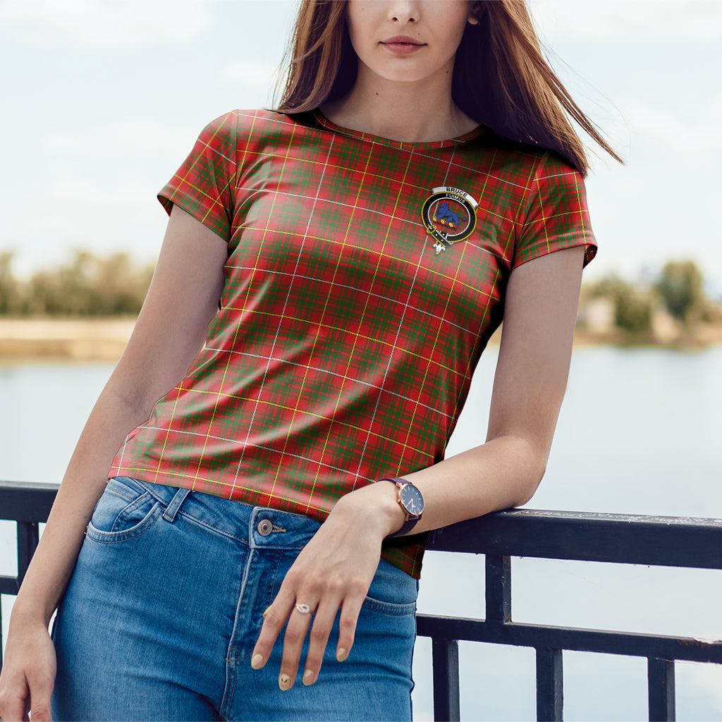 Bruce Modern Tartan T-Shirt with Family Crest - Tartan Vibes Clothing