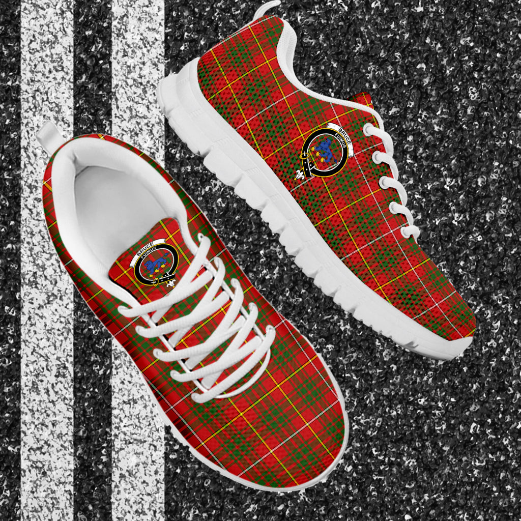 Bruce Modern Tartan Sneakers with Family Crest - Tartan Vibes Clothing