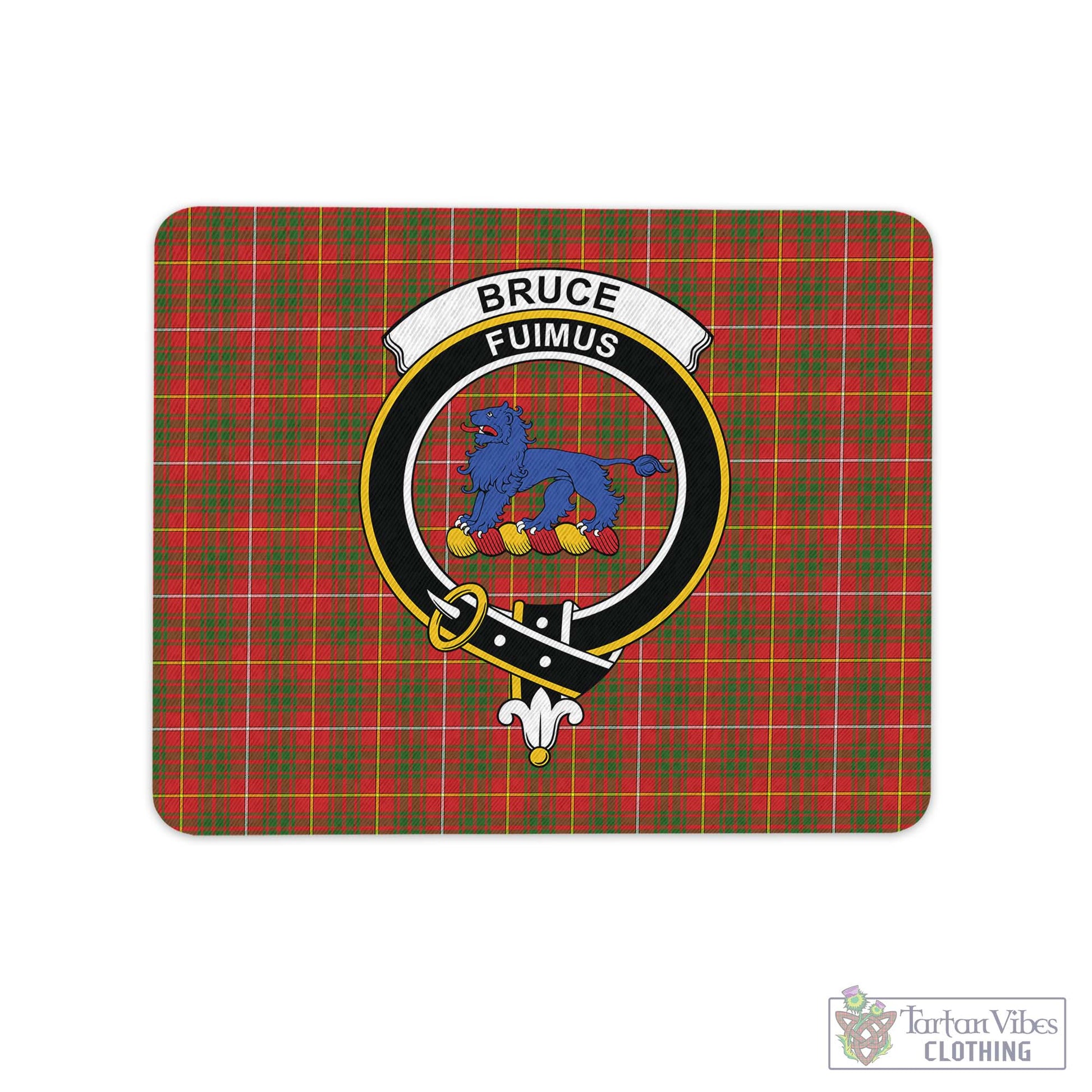 Tartan Vibes Clothing Bruce Modern Tartan Mouse Pad with Family Crest