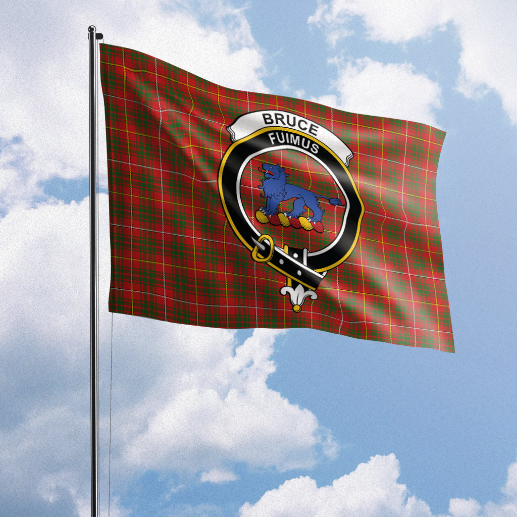 Bruce Modern Tartan Flag with Family Crest House Flag (Horizontal) - Tartan Vibes Clothing