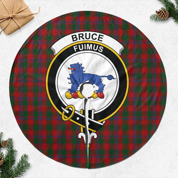 Bruce Old Tartan Christmas Tree Skirt with Family Crest