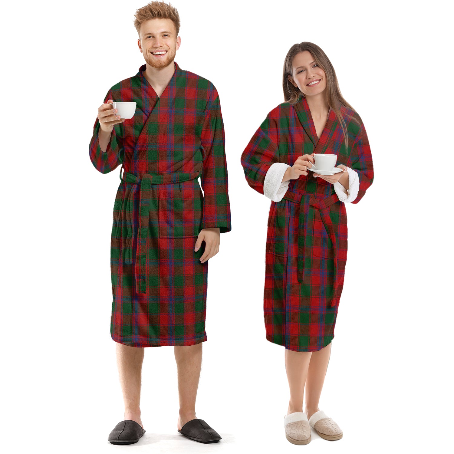 Bruce Old Tartan Bathrobe Unisex S - Tartan Vibes Clothing