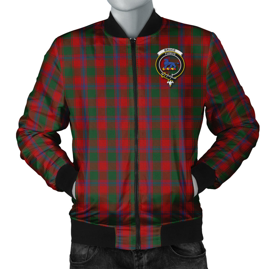 Bruce Old Tartan Bomber Jacket with Family Crest Unisex - Tartanvibesclothing