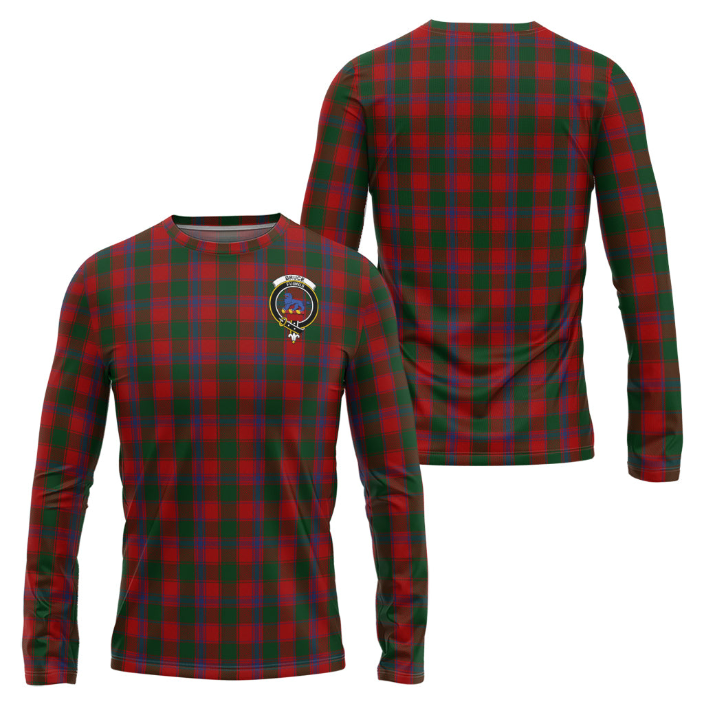 Bruce Old Tartan Long Sleeve T-Shirt with Family Crest Unisex - Tartanvibesclothing