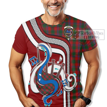 Bruce Old Tartan T-Shirt with Epic Bagpipe Style