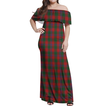 Bruce Old Tartan Off Shoulder Long Dress