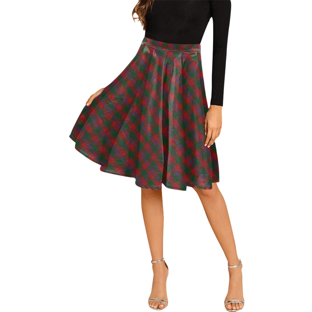 Bruce Old Tartan Melete Pleated Midi Skirt Female - Tartanvibesclothing