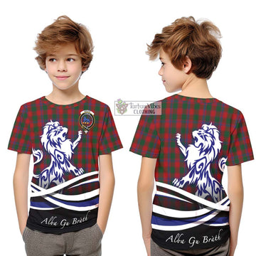 Bruce Old Tartan Kid T-Shirt with Alba Gu Brath Regal Lion Emblem