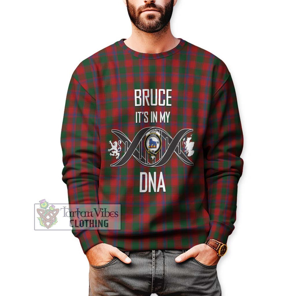 Bruce Old Tartan Sweatshirt with Family Crest DNA In Me Style Unisex - Tartanvibesclothing Shop