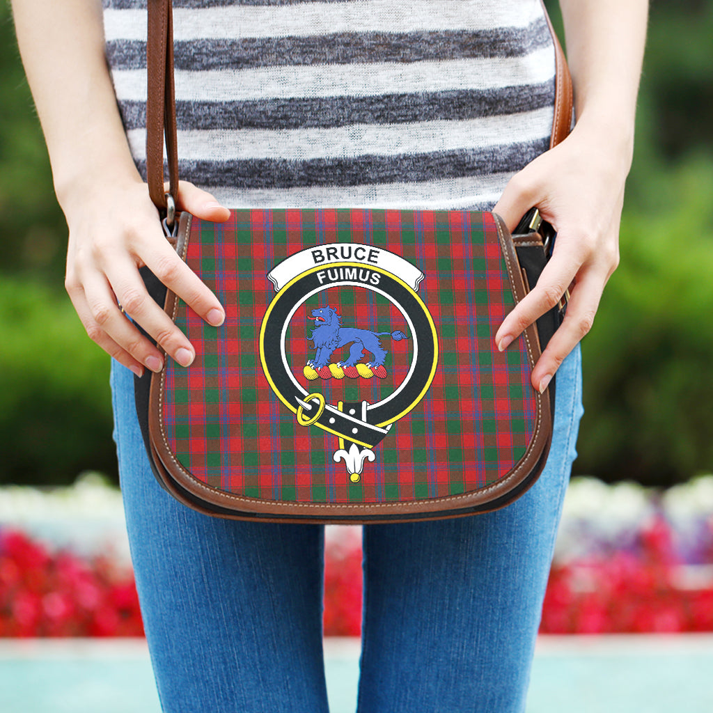 Bruce Old Tartan Saddle Bag with Family Crest One Size - Tartan Vibes Clothing