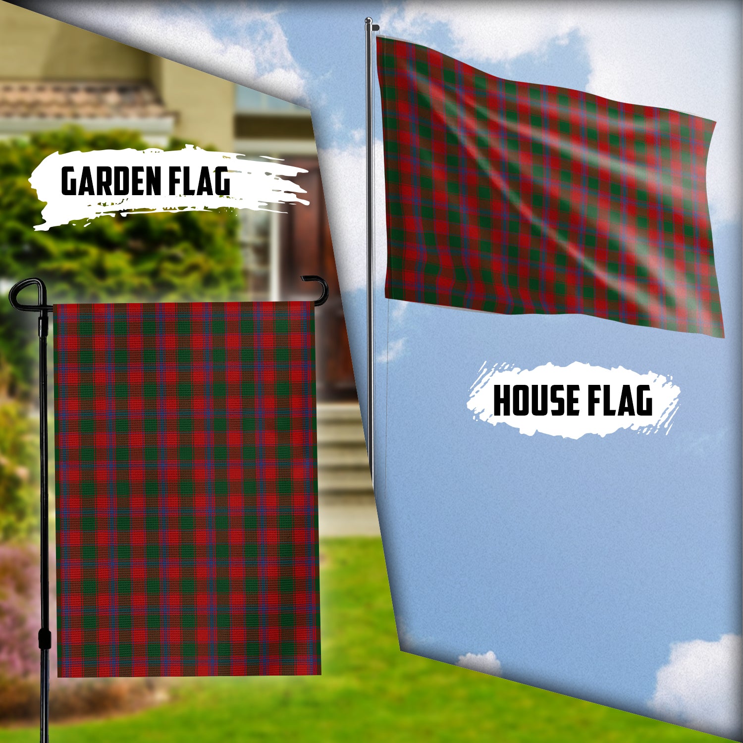 Bruce Old Tartan Flag Garden Flag (Vertical) - Tartan Vibes Clothing