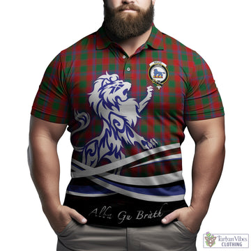 Bruce Old Tartan Polo Shirt with Alba Gu Brath Regal Lion Emblem