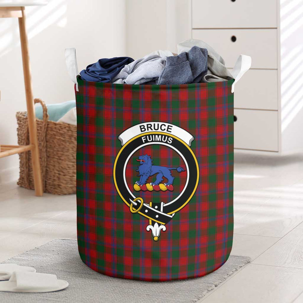 Bruce Old Tartan Laundry Basket with Family Crest One Size - Tartanvibesclothing Shop