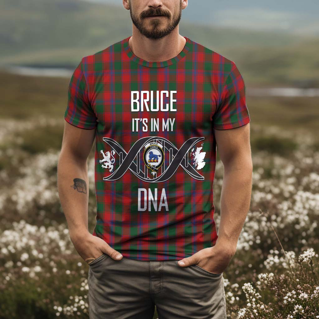 Bruce Old Tartan T-Shirt with Family Crest DNA In Me Style Kid's Shirt - Tartan Vibes Clothing