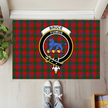 Bruce Old Tartan Door Mat with Family Crest