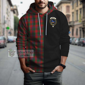 Bruce Old Tartan Hoodie with Family Crest and Half Of Me Style