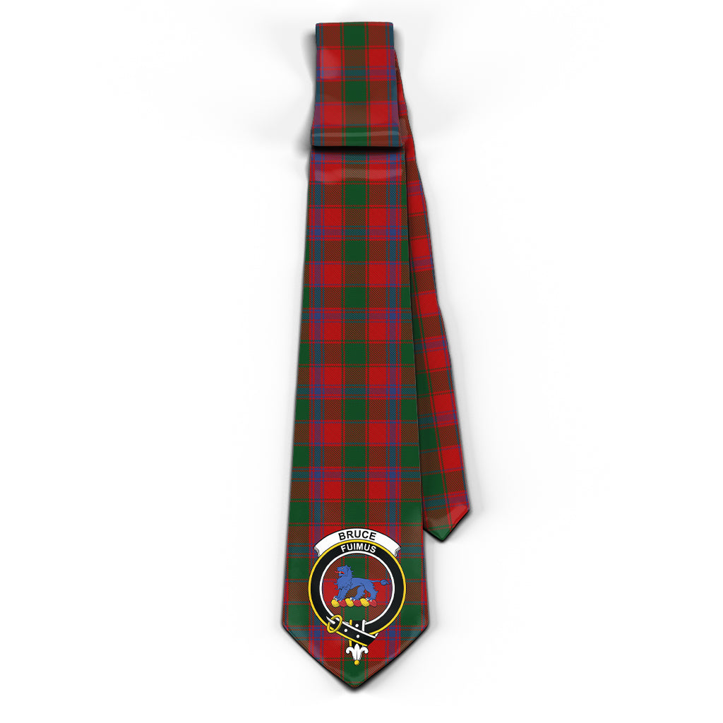 Bruce Old Tartan Classic Necktie with Family Crest - Tartan Vibes Clothing