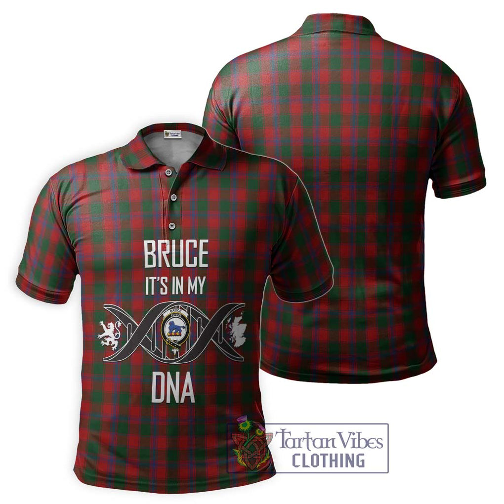 Bruce Old Tartan Polo Shirt with Family Crest DNA In Me Style - Tartanvibesclothing Shop